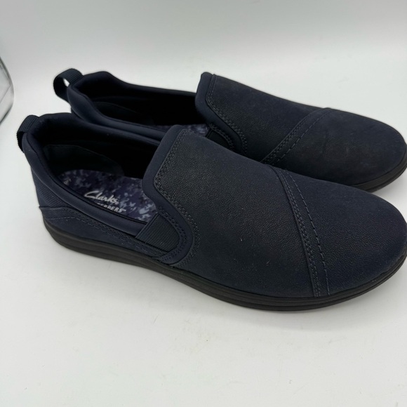 Clarks Cloudsteppers Breeze Dawn Womens Slip On Loafers Flats Size 8 Navy Blue - Picture 6 of 6